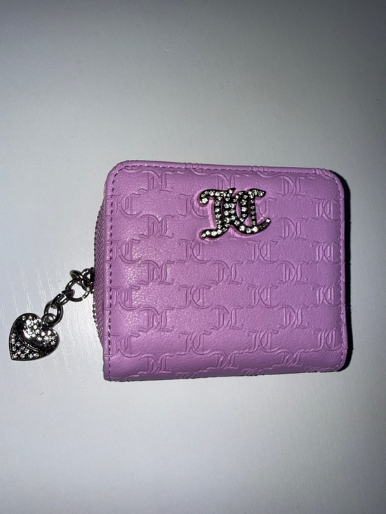 Juicy Couture Handbags - Juicy Couture Lavender Embossed Zip Wallet with Crystal JC Accent